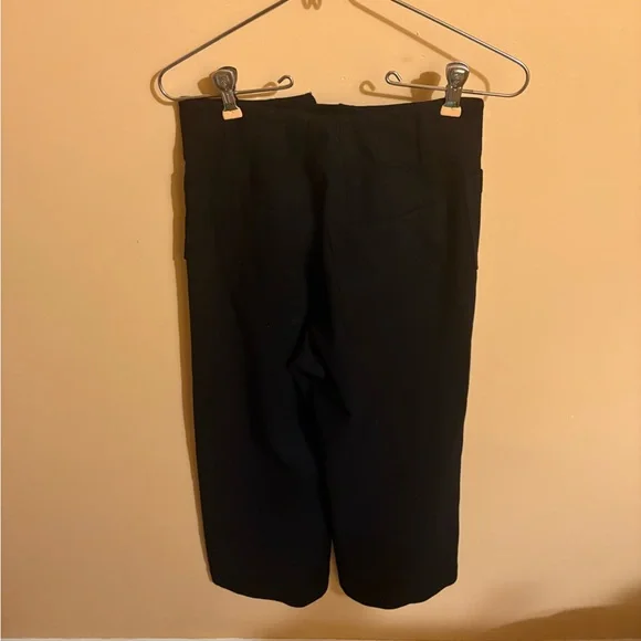 Anthropologie Maeve Colette Ponte Crop Wide-Leg Black Pants - Picture 6 of 6
